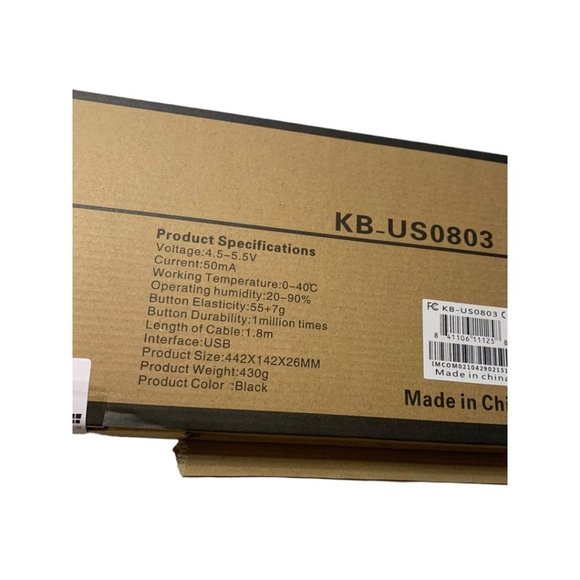 iMicro KB-US0803 104-Key Wired USB English Keyboard Black - Picture 13 of 15